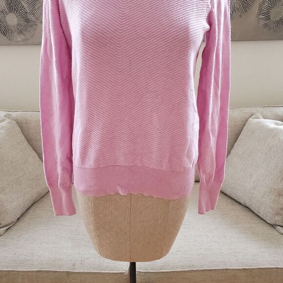 J. CREW | Ruffle Neck Pullover Sweater - [Small, Soft Peony Pink] - Picture 6 of 15
